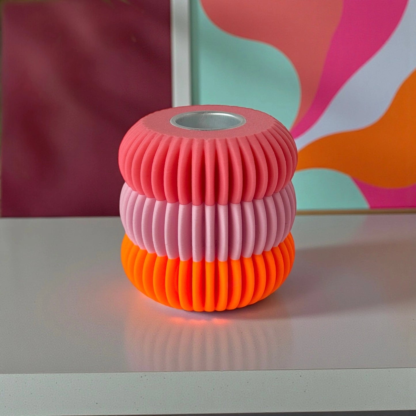 Kandelaar voor dinerkaars en voor stompkaars