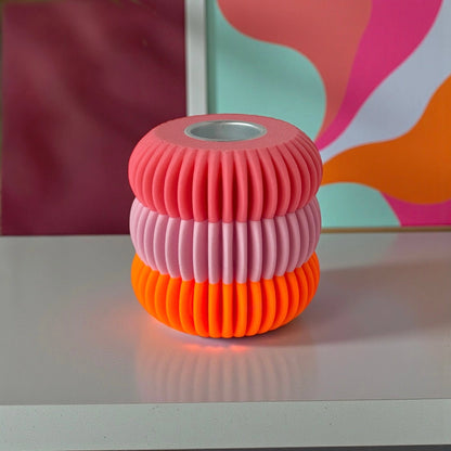 Kandelaar voor dinerkaars en voor stompkaars