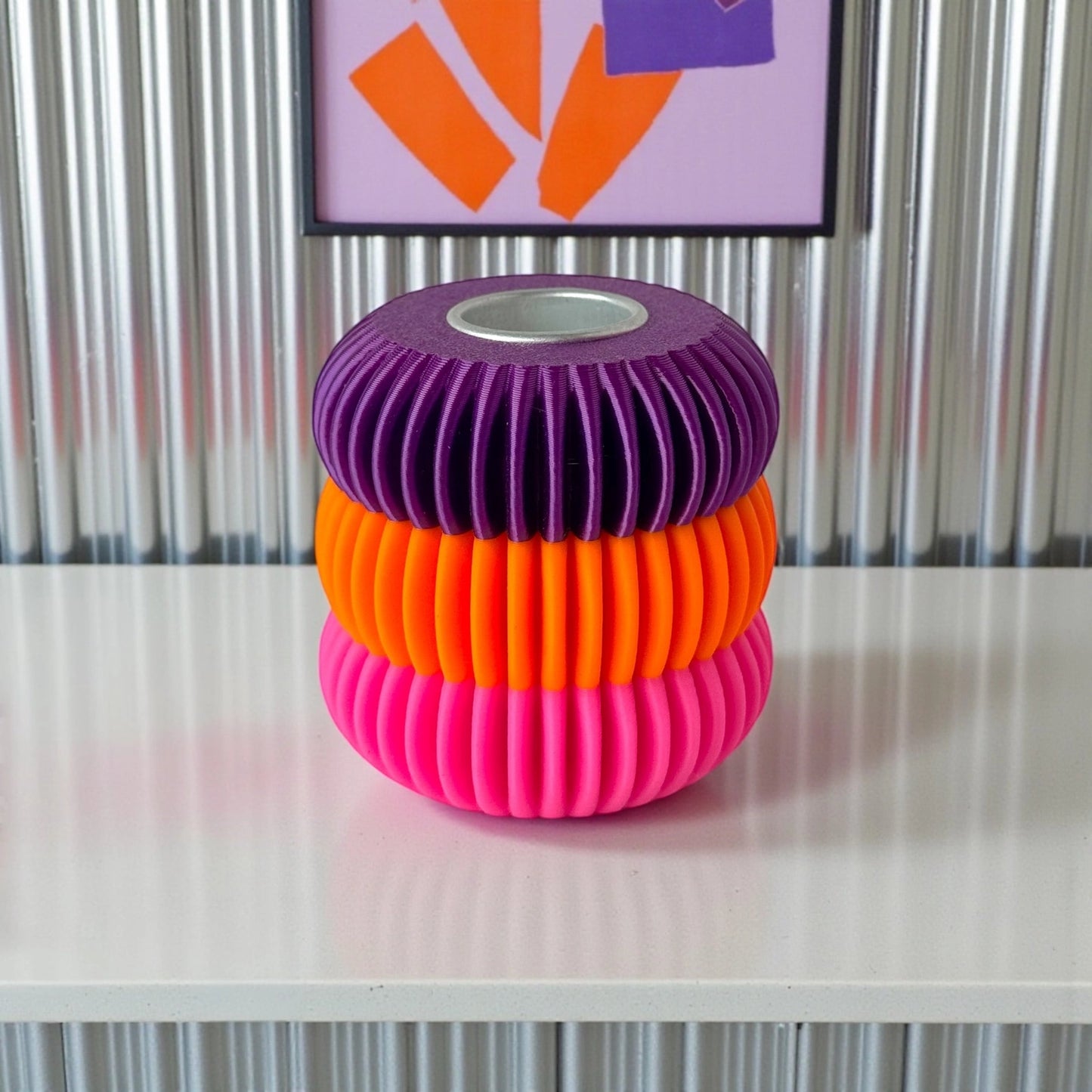 Kandelaar voor dinerkaars en voor stompkaars