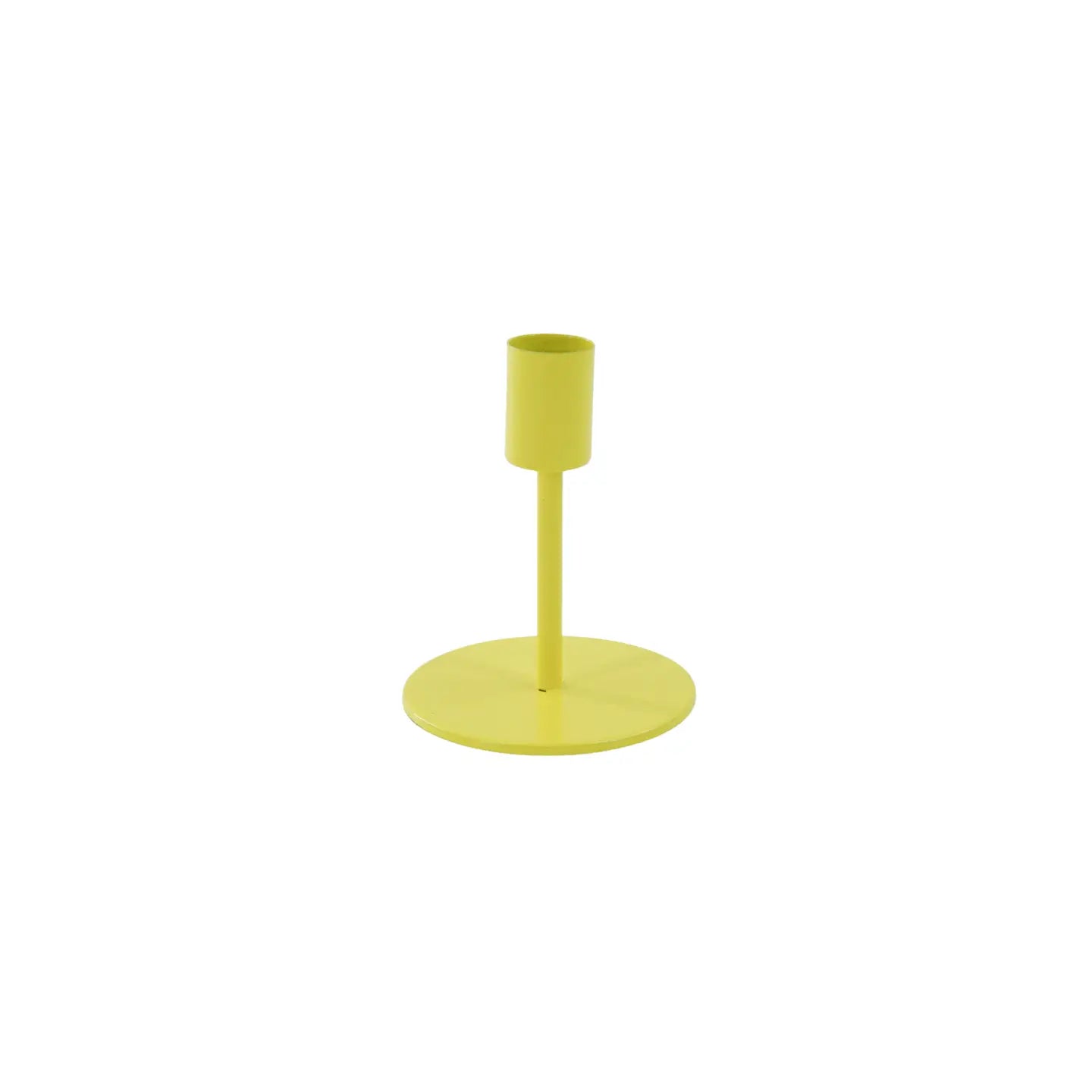 Kandelaar op voet. Geel