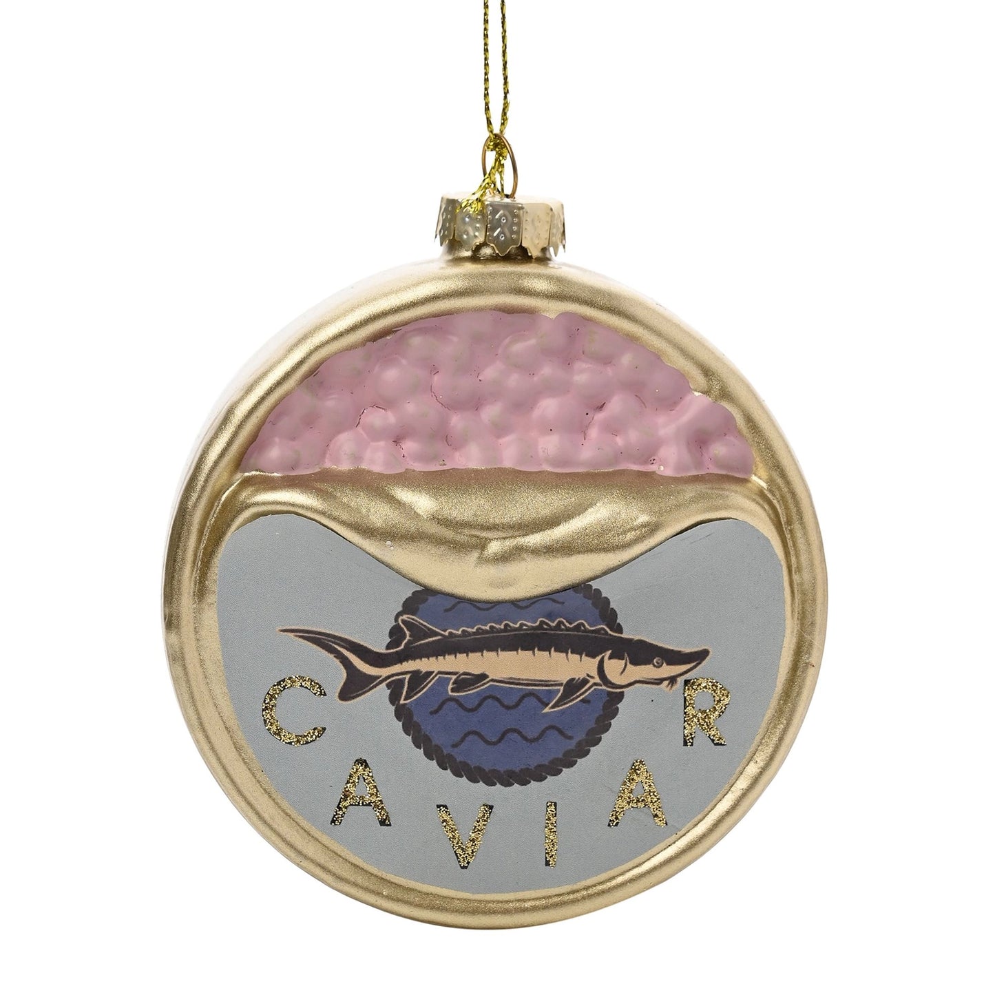 Kerst hangornament kaviaar blikje 