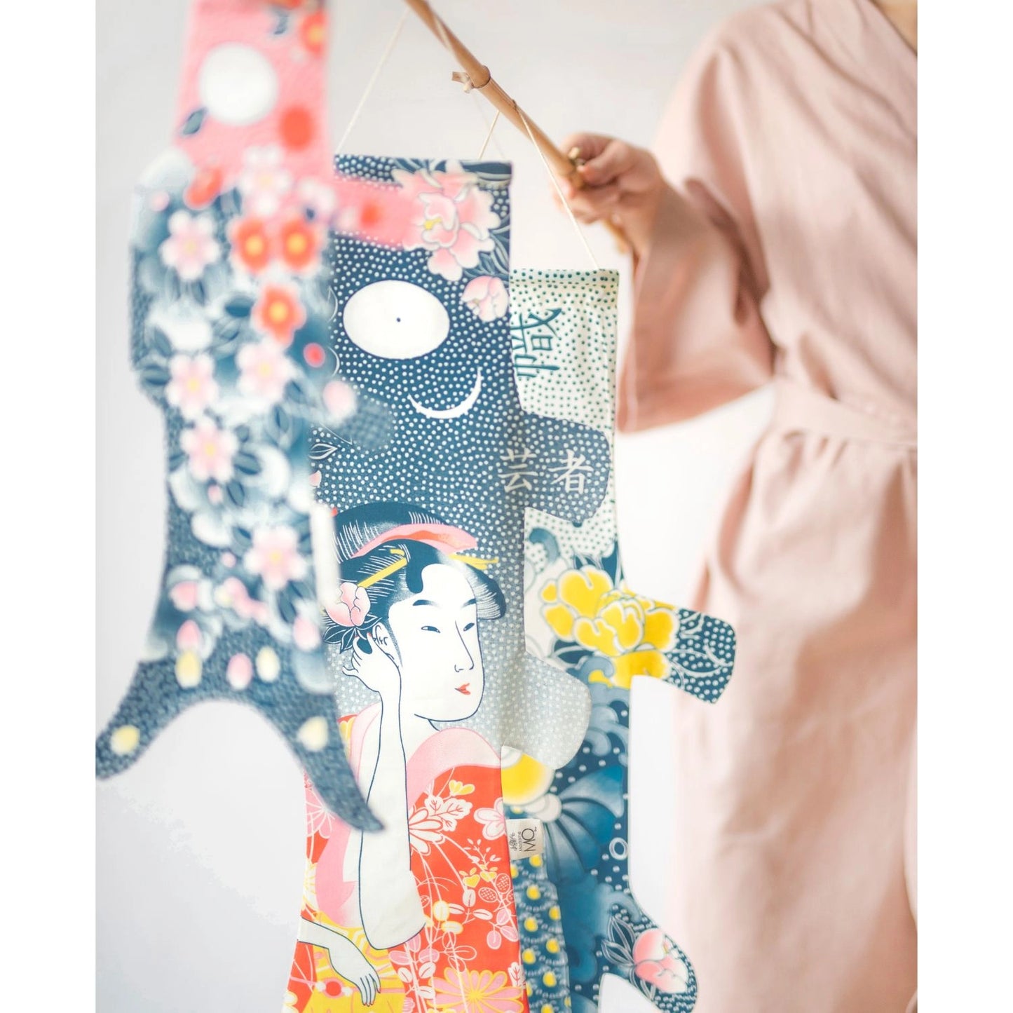 Kleurrijke Koinobori - Japanse karper - S