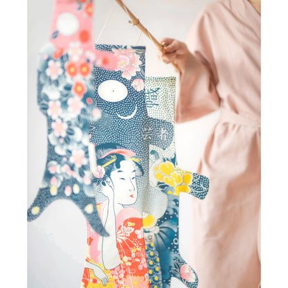 Kleurrijke Koinobori - Japanse karper - S