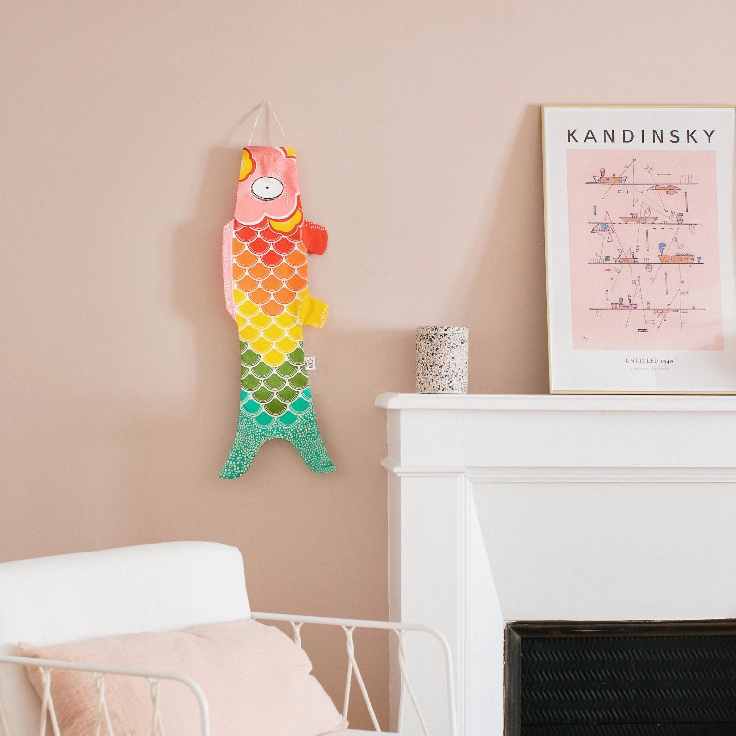 Japanse wanddecoratie Koinobori rainbow 