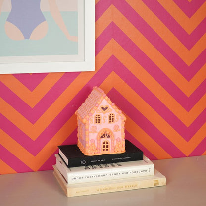 LED Candy House in roze en oranje 