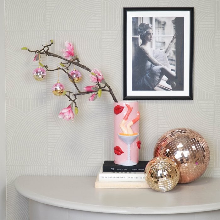 Set van 6 discobal kerstballen 