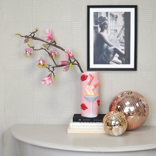 Set van 6 discobal kerstballen 