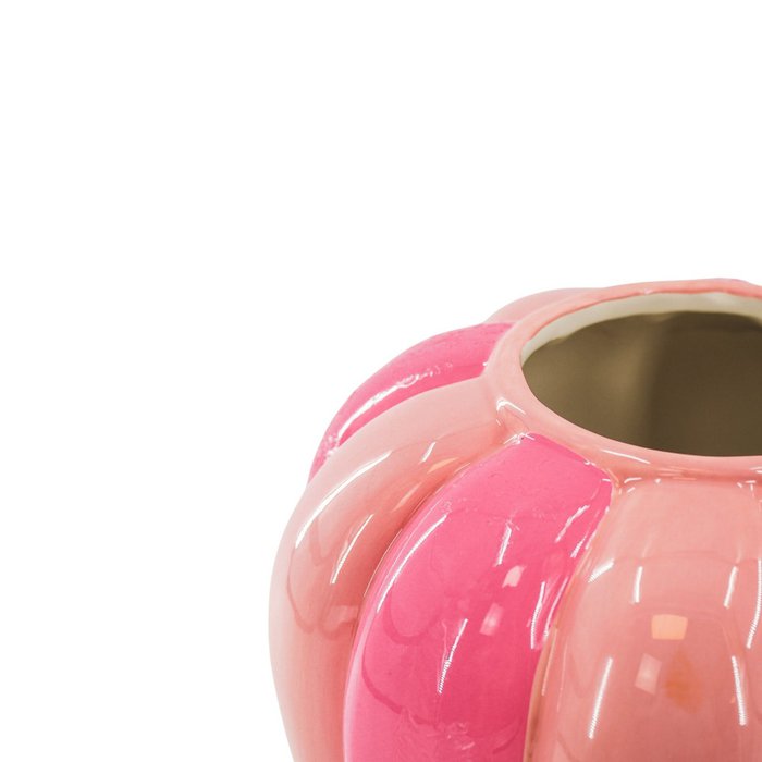 Swirl-vaas roze - Keramische Statement vaas 21,5 cm