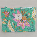 Blockprint make-up tasje - mint