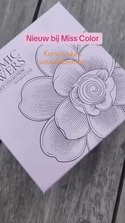 Keramische wandbloem Strobloem – Blushroze